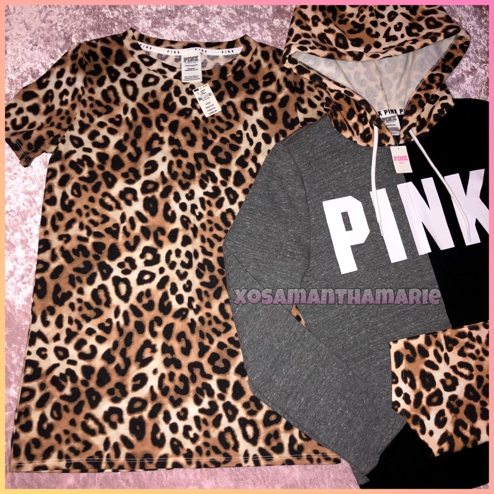 VS PINK Leopard Colorblock Set - Picture 5 of 14